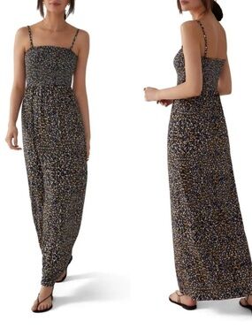 New Favorite Daughter The Apartment Smocked Jersey Maxi Dress Ditsy Floral Sz S